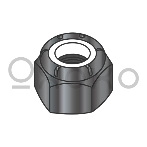 2-56 NM Nylon Insert Hex Lock Nut Black Oxide