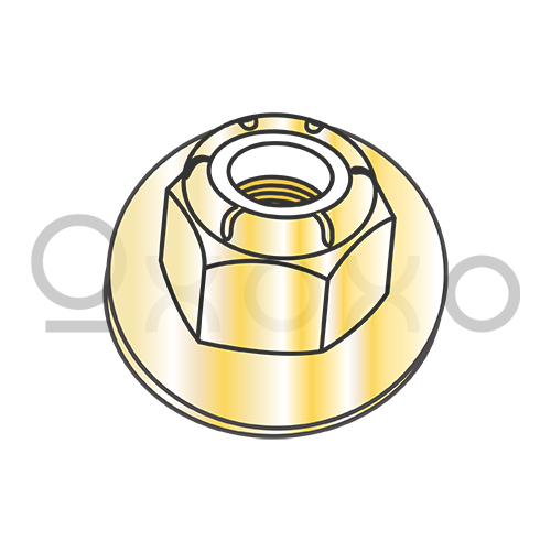 1/4-20 CE12698 Nylon Insert Flange Hex Locknut Grade 8 Zinc Yellow