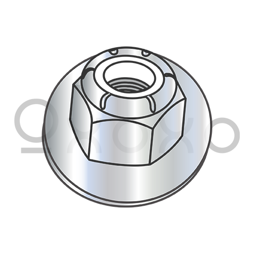 6-32 Nylon Insert Flange Stop Hex Lock Nut Zinc