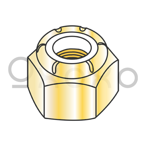 5/8-11 NTU NTU Nylon Insert Heavy Thin Pattern Nut Zinc Yellow