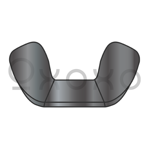 6-32 Cold Forged Wing Nut Black Oxide and Oil