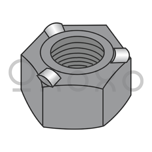 1/4-20 Hex Weld Nut With 3 Projections High Pilot Height Steel Plain