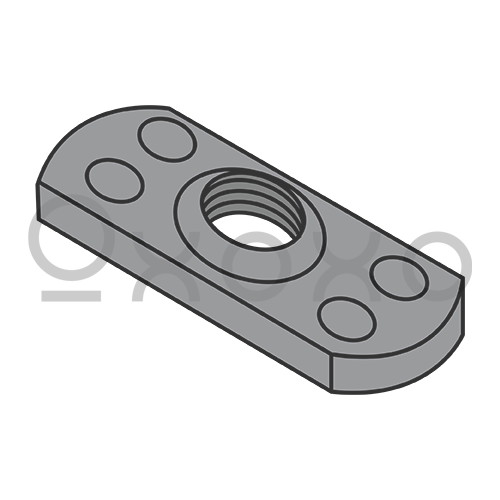 6-32 Multi Projection Tab Weld Nut Plain