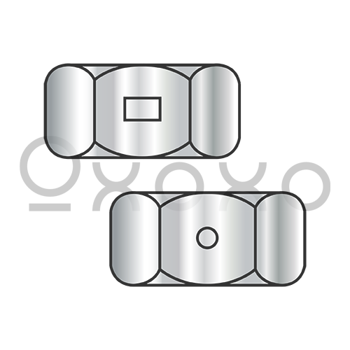 1/4-20 Two Way Reversible Hex Lock Nut 18 8 Stainless Steel Passivate and Wax