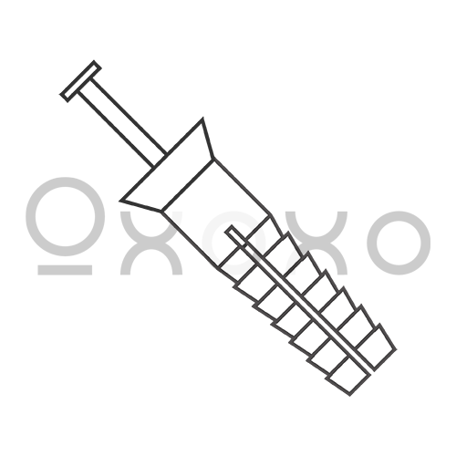 1/4X9/16 Two Piece Nylon Anchor Rivet Flat Head Nylon Pin White