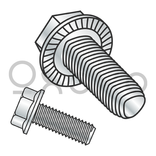 6-32X1/4 Serrated Hex Flange Washer Taptite Alt Thread Roll Screw Full Thrd Zinc Bake Wax