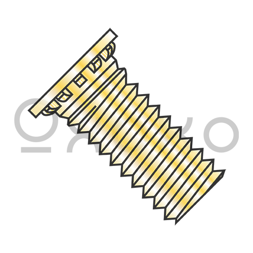 4-40X1 1/8 Self Clinching Stud F/T Hardened Steel Zinc Yellow And Bake