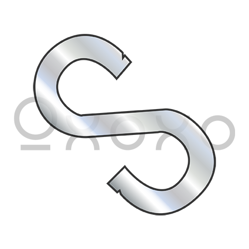 1/4X2 S Hook Zinc