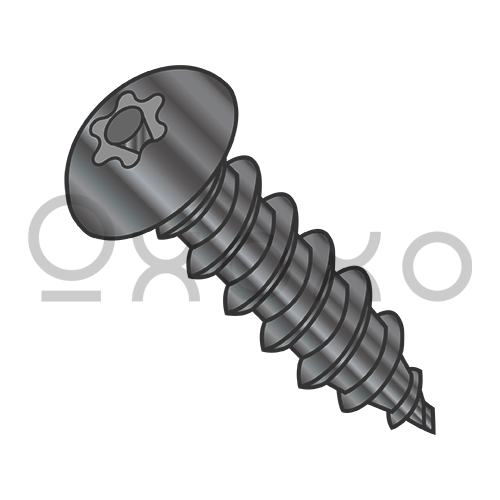 8-15X1/2 6 Lobe Pin-In Button Head Security STS Type A F/T 18-8 Stain Steel Black Oxide