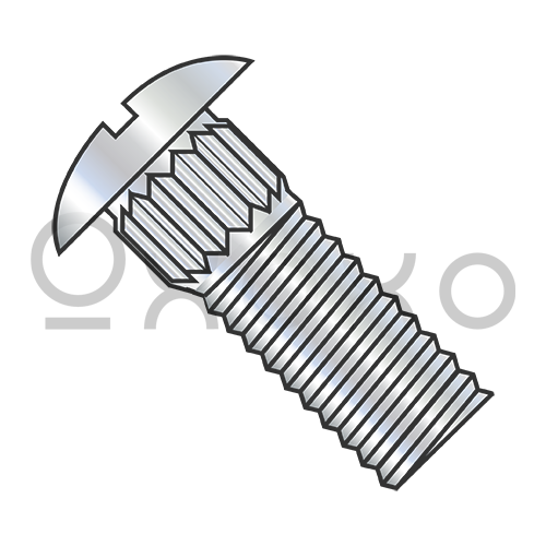 1/4-20X9/16 Slot Truss Head diam.425-.448 hgt.083-.103 ribneck diam.275-.290 Track Bolt Zinc