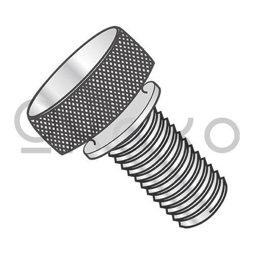 4-40X5/16 Knurled Thumb Screw with Washer Face Full Thread Aluminum
