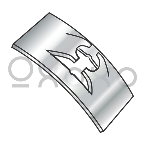 C105SS-440-4 Flat Steel Spring Nut 301 Stainless Steel (Half-Hard)