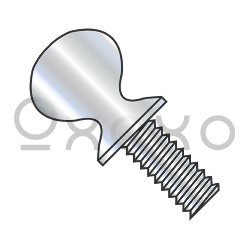 6-32X1/4 Thumb Screw With Shoulder Full Thread Zinc