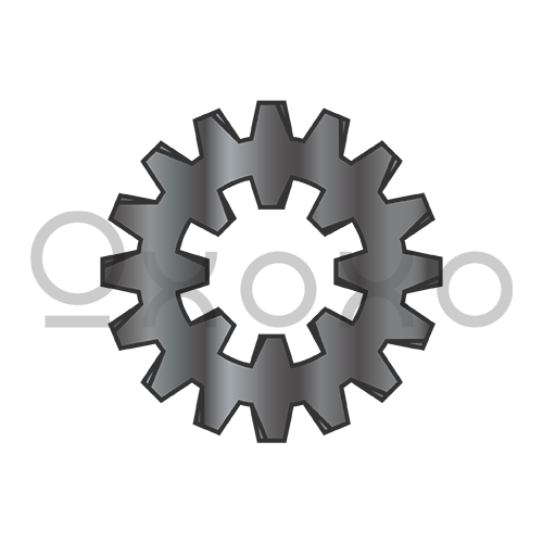 #12 External Internal Combination Tooth Lock Washer Black Oxide