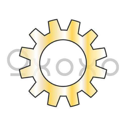 4 External Tooth Lock Washer Zinc Yellow