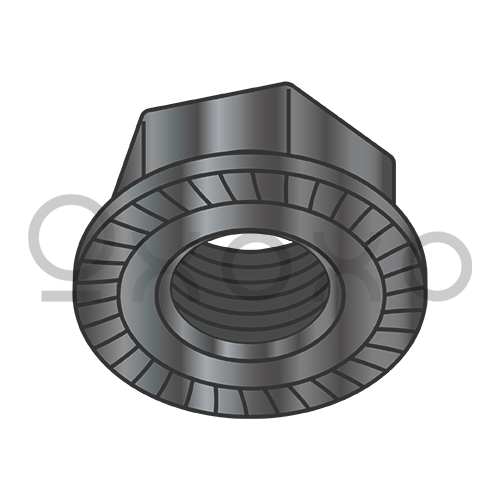 5/16-18 Serrated Flange Hex Lock Nuts Case Hardened HR15N 78/90 Black Oxide