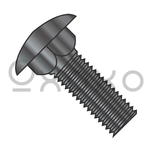 1/4-20X1 1/4 Carriage Bolt Fully Threaded Black Oxide and Oil