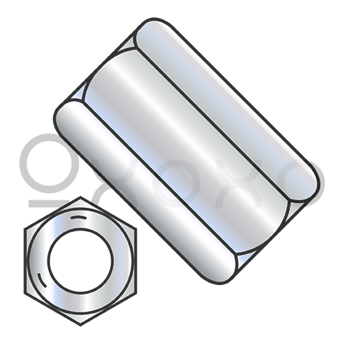 8-32X5/8-5/16  Hex Rod Coupling Nut 5/16 inch Across Flats Grade 5 Zinc