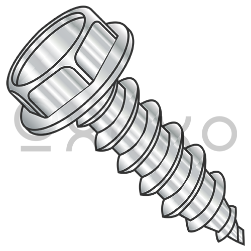 1/4-14X1  Unslot Ind Hexwasher 7/16 A/F Self Tap Screw Type AB F/T 18 8 Stainless