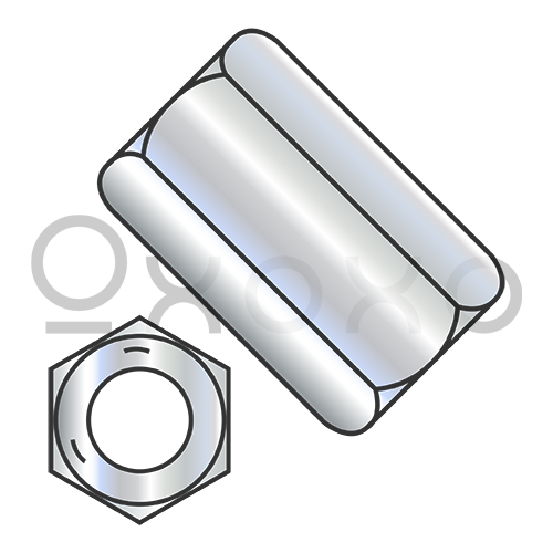 1/4-20X7/8  Hex Rod Coupling Nut 7/16 Across Flats Grade 5 Zinc