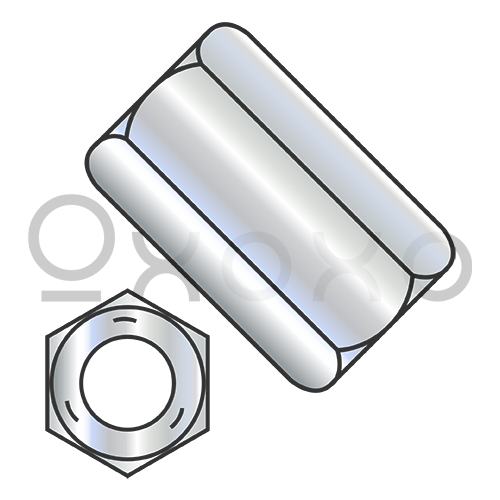 5/16-18X1 1/8  Hex Rod Coupling Nut 1/2 inch Across Flats Grade 5 Zinc