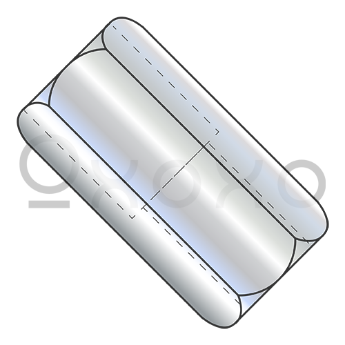 3/8-16X1  Reduced Hex Rod Coupling Nut, 1/4-20, 1/2 Across Flats Zinc