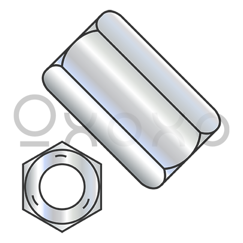 1/2-13X1 3/4  Hex Rod Coupling Nut 3/4 inch Across Flats Grade 5 Zinc