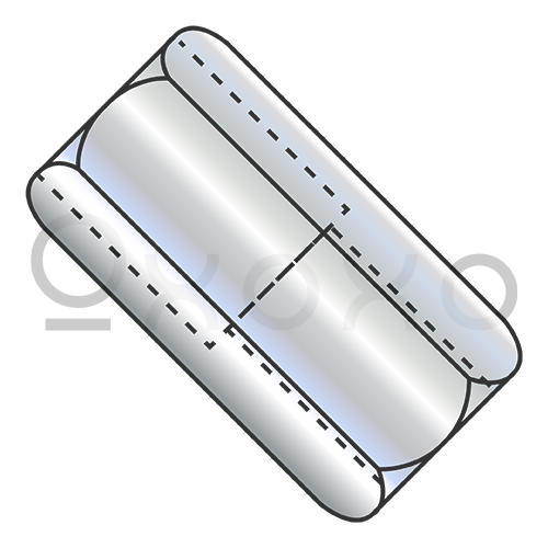 5/8-11X1 1/4  Reduced Hex Rod Coupling Nut, 1/2-13,  13/16 Across Flats Zinc
