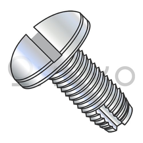 4-40X1/4  Slotted Pan Thread Cutting Screw Type 1 Fully Threaded Zinc Bake