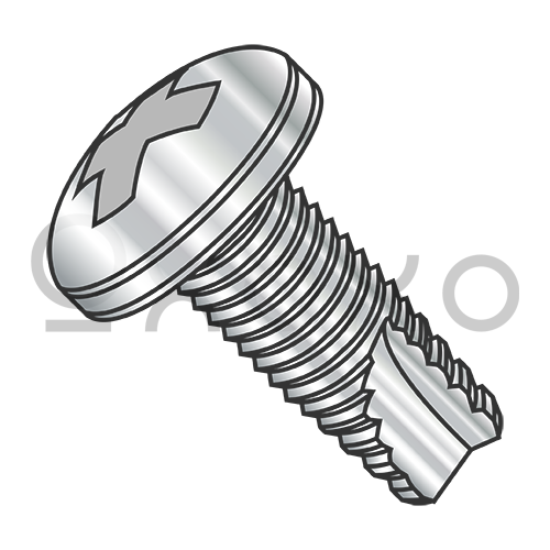 2-56X1/4  Phillips Pan Thread Cutting Screw Type 23 Fully Threaded 18-8 Stainless Steel