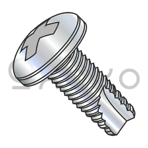 2-56X3/16  Phillips Pan Thread Cutting Screw Type 23 Fully Threaded Zinc Bake