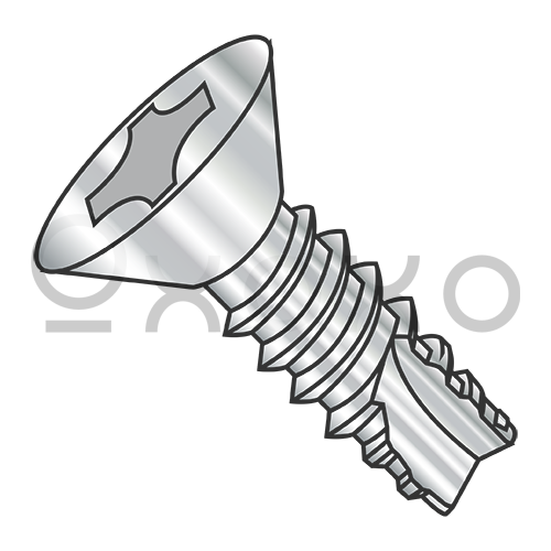 4-24X3/8  Phillips Flat Thread Cutting Screw Type 25 Fully Threaded 18-8 Stainless Steel