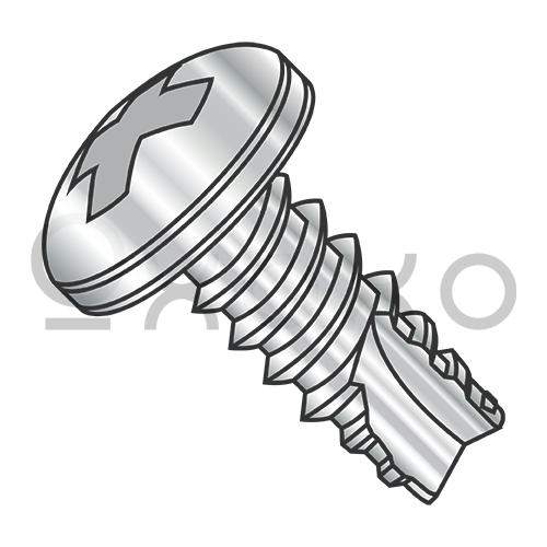 2-32X1/4  Phillips Pan Thread Cutting Screw Type 25 Fully Threaded 18-8 Stainless Steel