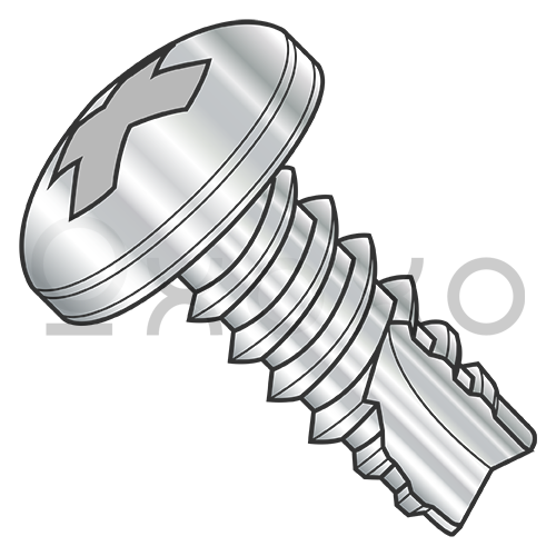 2-32X1/4  Phillips Pan Thread Cutting Screw Type 25 Fully Threaded 410 Stainless Steel
