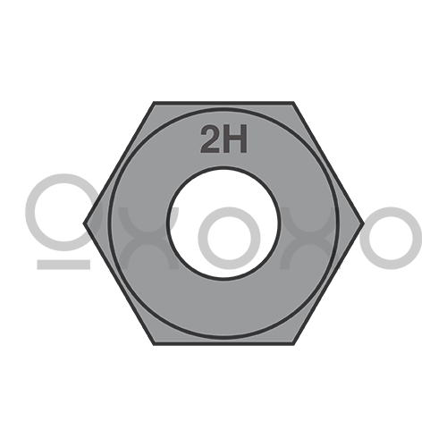 1-8  Heavy Hex Nuts A 194 2 H Plain Imported