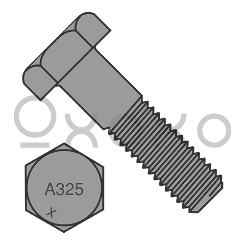 1-8X7  Heavy Hex Structural Bolts A325-1 Plain Made in North America