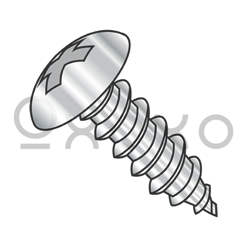 4-24X1/4  Phil Full Contour Truss Self Tapping Screw Type AB Full Thread 18-8 Stainless