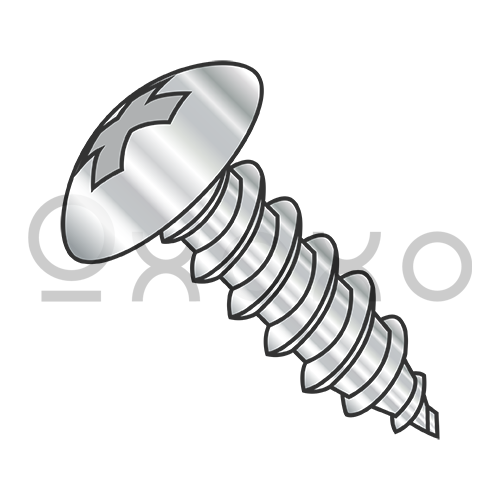 8-18X1/2  Phillips Full Contour Truss Self Tapping Screw Type A B Fully Threaded Chrome