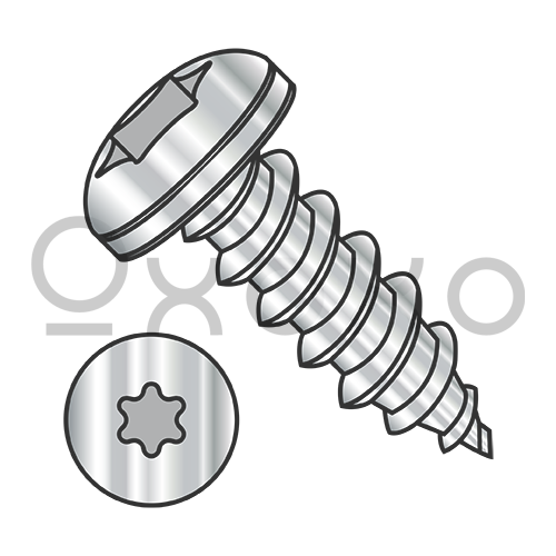 2-32X3/16  6 lobe Pan Self Tapping Screw Type AB Fully Threaded 18-8 Stainless Steel