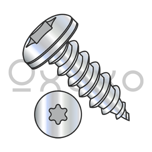 2-32X3/16  6 Lobe Pan Self Tapping Screw Type A B Fully Threaded Zinc And Bake