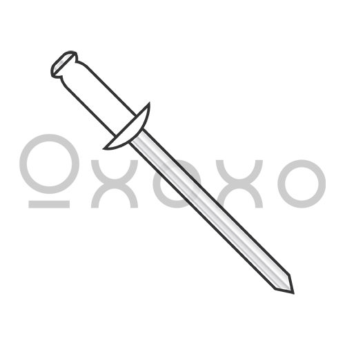 1/8X.06-.12  Aluminum Rivet With Aluminum Mandrel With White Eyelet