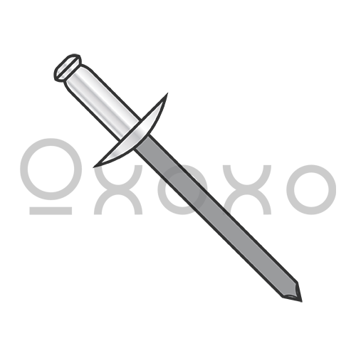 1/8X.03-.12  Large Flange Aluminum Rivet With Steel Mandrel