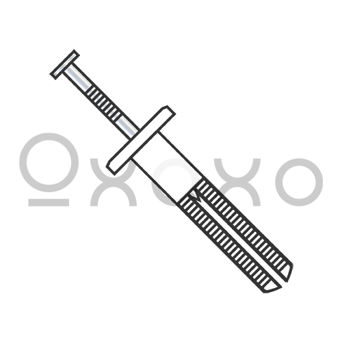 3/16X1  Round Head Nail In Anchor Nylon