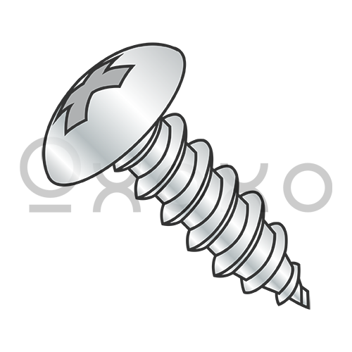 6-18X1/2  Phillips Full Contour Truss Self Tapping Screw Type A Full Thread Zinc And Bake
