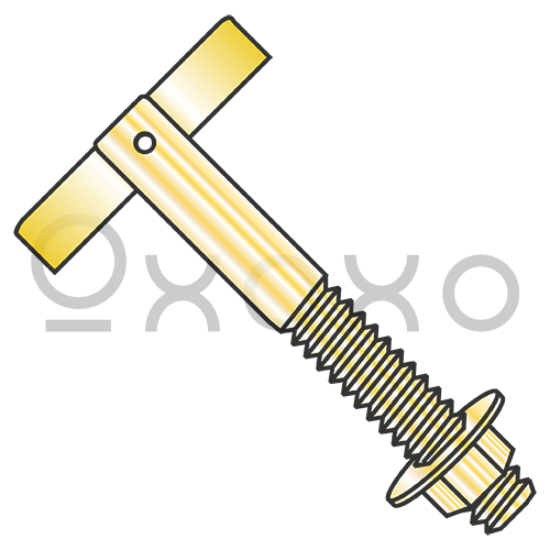 1/4X1 3/4  T Anchor Zinc Yellow