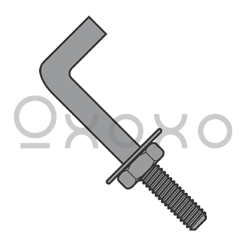 3/8-16X8  Bent Anchor Bolts With Nut And Washer Plain
