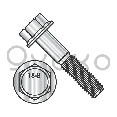 5/16-18X3/4  Hex Head Flange Non Serrated Frame Bolt IFI-111 2002 18-8 Stainless Steel