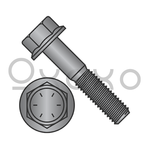 1/4-20X3/8  Hex Head Flange Non Serrated Frame Bolt IFI-111 2002 Grade 8 Black Phosphate