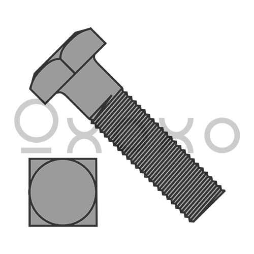 1-8X7  Square Head Machine Bolt Plain