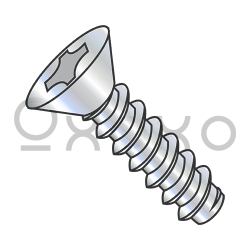 2-32X3/16  Phillips Flat Self Tapping Screw Type B Fully Threaded Zinc